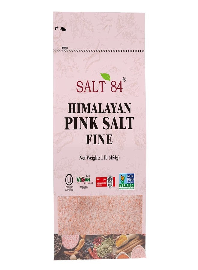 ملح الهيمالايا الوردي من SALT 84، حبيبات ناعمة، 1 باوند (عبوة واحدة) - Image 1