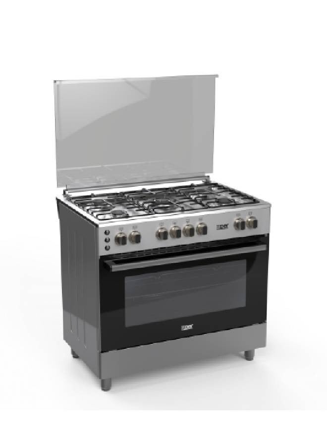 XPER Gas Oven - 5 Burners - 59.5*89.8 cm - Steel - Made in Turkey - XP960GGEN - Image 3