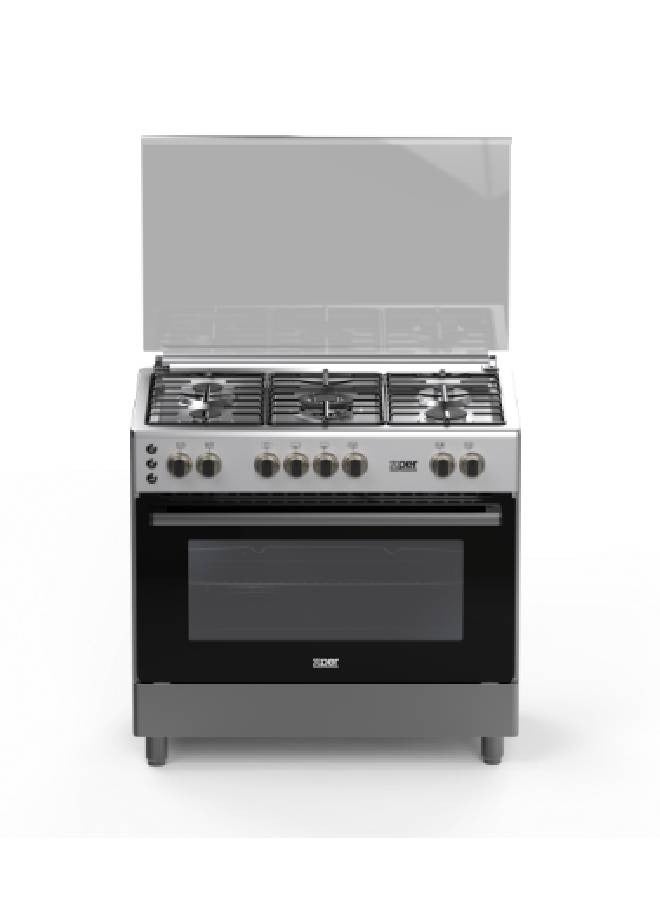 XPER Gas Oven - 5 Burners - 59.5*89.8 cm - Steel - Made in Turkey - XP960GGEN - Image 2