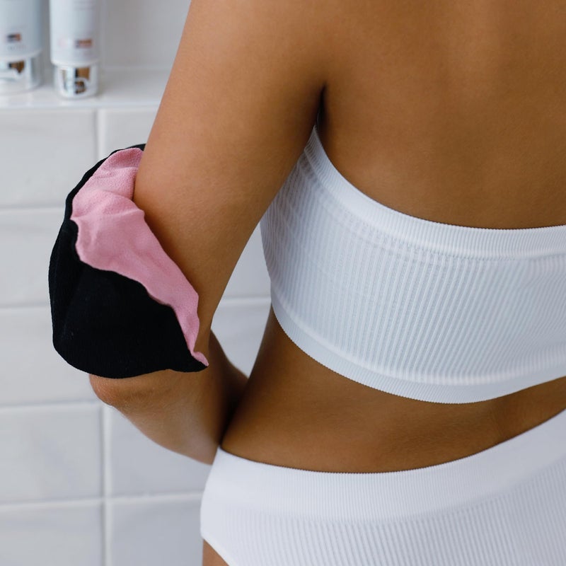 Loving Tan Reusable Self Tanner Removing & Skin Polishing Glove, Exfoliating With Light & Heavy Options, Washable & Durable Design, Suited for All Skin Types - 1 ct. - Image 2