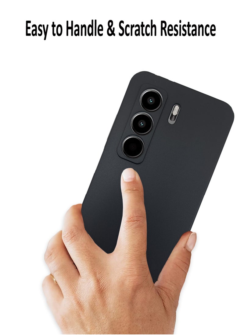 Itel Power P70 Premium Case | Premium Silicone  Case Cover Designed for Itel Power P70 | Itel Power P70 Case Camera and Drop Protection Thin Protective Back Cover Case for Itel Power P70 - Black