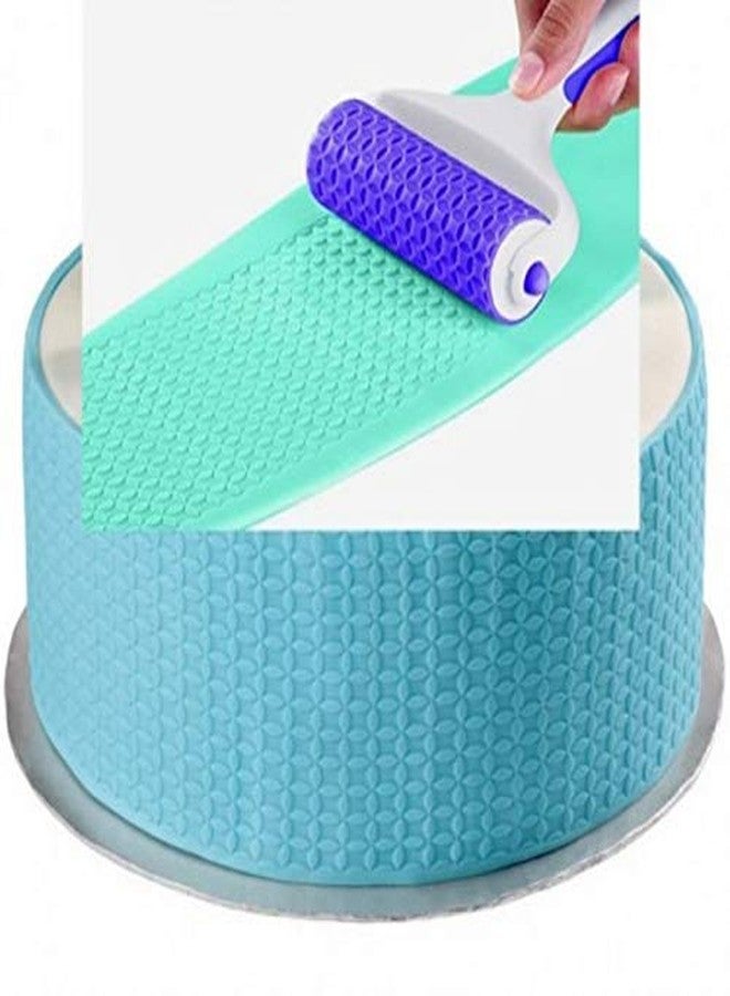 Ochtend Bakingequipments Plastc Dots Lace Woven Design and Pattern Embosser with Roller (Pack of 3, Purple) - Image 3