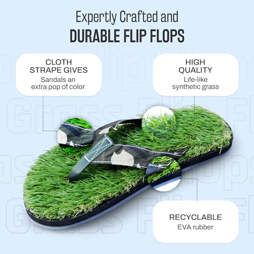 GFF Grass Flip Flops for Men/Women/Kids - XS/S/M/L Size Sandal - Camo/Black/Pink Color Slippers - Image 3