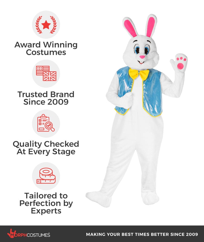 Morph Easter Bunny Costume Adult with Waistcoat, Adult Bunny Suit, Easter Costumes for Adults, Rabbit Suit, Large - Image 5
