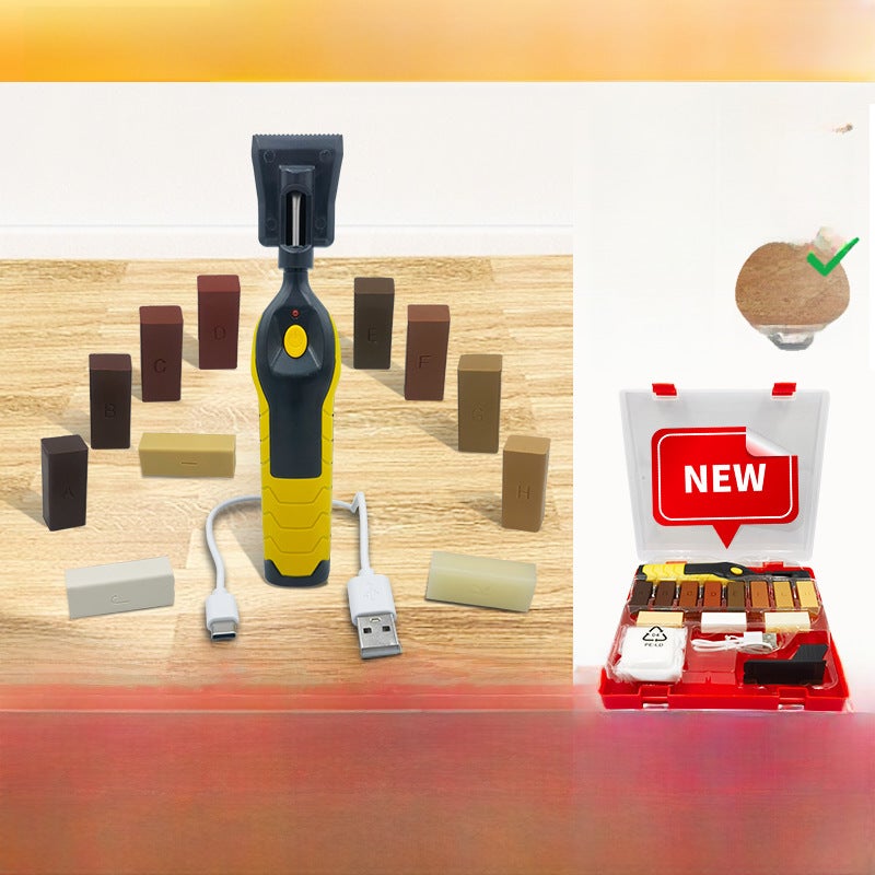Cross-Border Rechargeable Floor Repair Tool Set Hole Scratch Repair Set Floor Wax Beauty Seam Tool in Stock([Charging model] Wood Floor Repair tool suit) - Image 2