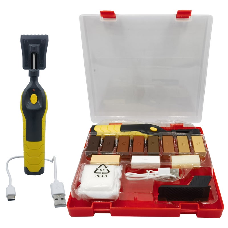 Cross-Border Rechargeable Floor Repair Tool Set Hole Scratch Repair Set Floor Wax Beauty Seam Tool in Stock([Charging model] Wood Floor Repair tool suit) - Image 1