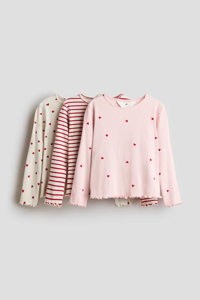 اتش اند ام بلوزة من الجيرسيه المرن - عبوة من 3 قطع