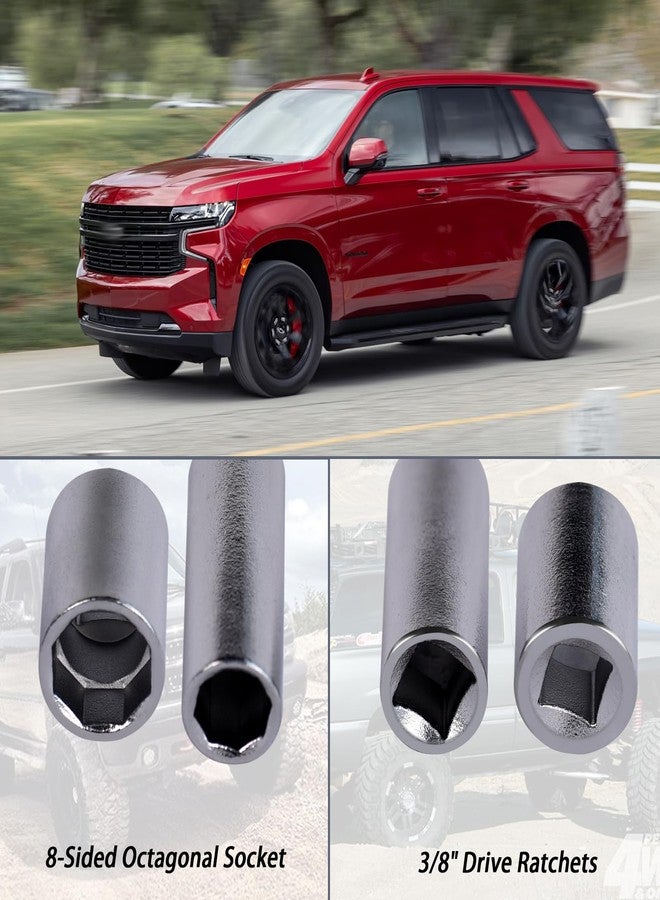 XTPTFABS BAS03022 - High Side Socket & BAS03023 - Low Side Socket Fit for R134a Systems 8 sided A/C Port Valves(Fits 3/8" Drive Ratchets) - Image 4