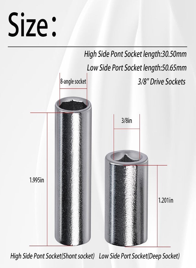 XTPTFABS BAS03022 - High Side Socket & BAS03023 - Low Side Socket Fit for R134a Systems 8 sided A/C Port Valves(Fits 3/8" Drive Ratchets) - Image 3