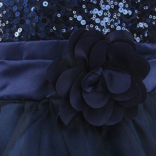 Acecharming Girls Dresses Sequin Flower Girls Party Dress Bridesmaid Ball Gown Wedding Tulle 3-10 Years - Image 4
