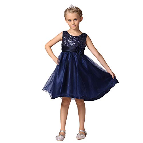 Acecharming Girls Dresses Sequin Flower Girls Party Dress Bridesmaid Ball Gown Wedding Tulle 3-10 Years - Image 3