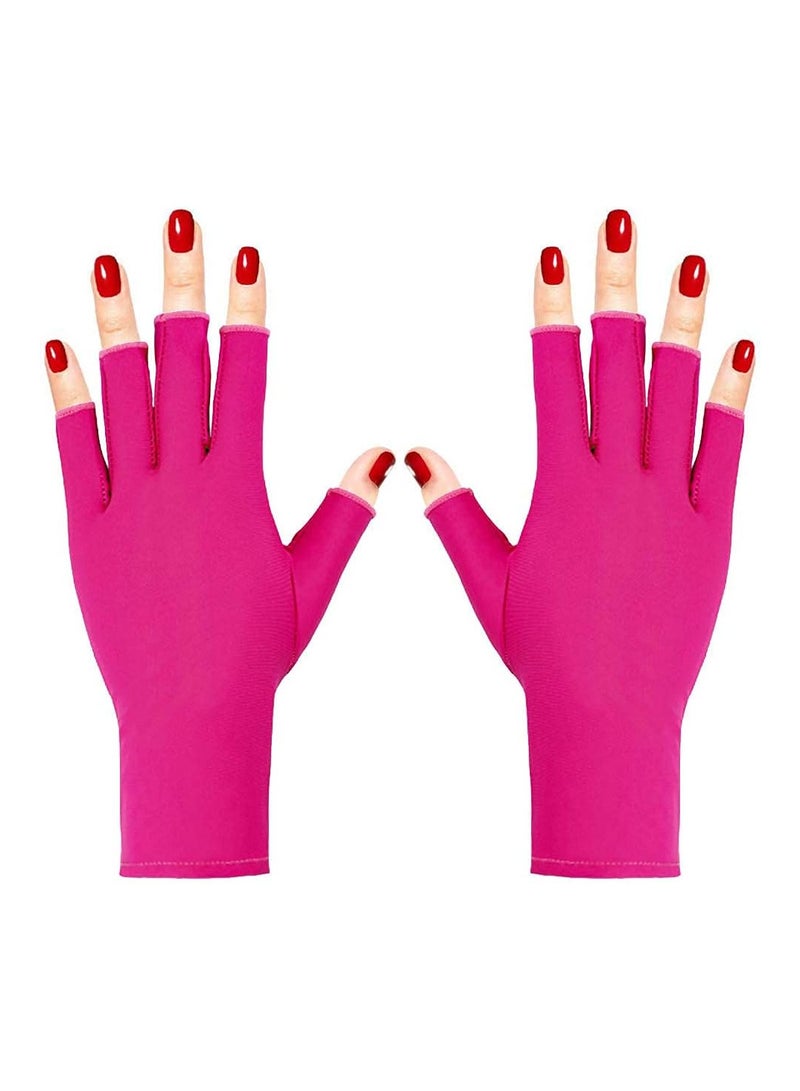 brunson UV Gloves for Nails UV Shield Gloves Gel Manicure Gloves Anti UV Fingerless Gloves to Protect Hands from UV Light Lamp and Manicure Dryer - Image 1