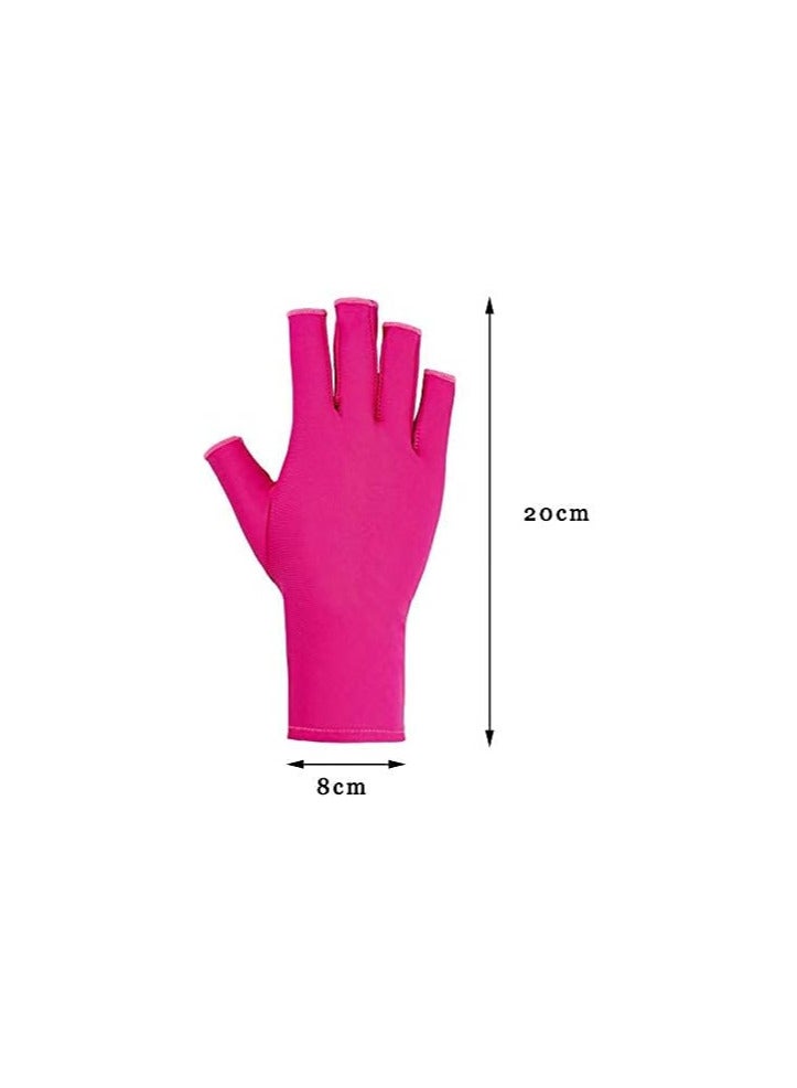 brunson UV Gloves for Nails UV Shield Gloves Gel Manicure Gloves Anti UV Fingerless Gloves to Protect Hands from UV Light Lamp and Manicure Dryer - Image 3