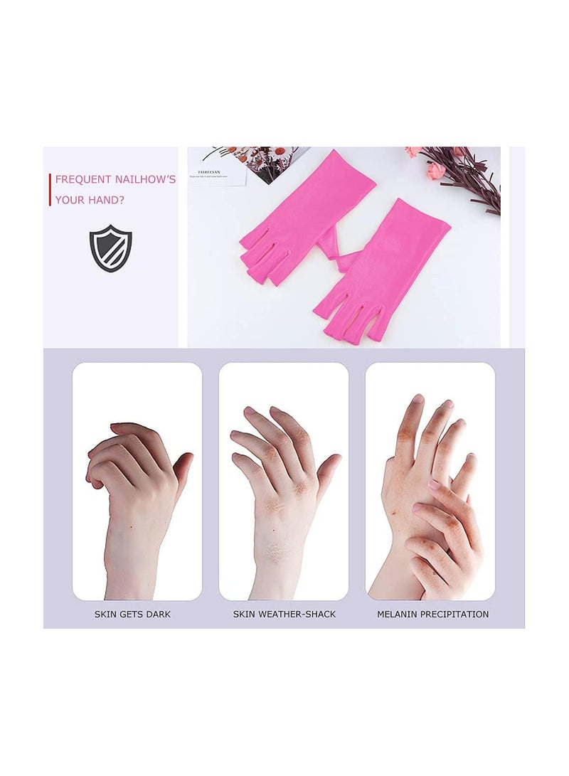 brunson UV Gloves for Nails UV Shield Gloves Gel Manicure Gloves Anti UV Fingerless Gloves to Protect Hands from UV Light Lamp and Manicure Dryer - Image 4