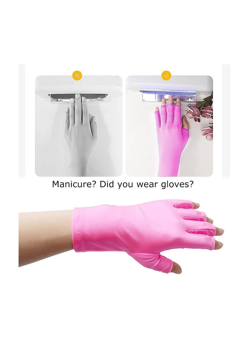 brunson UV Gloves for Nails UV Shield Gloves Gel Manicure Gloves Anti UV Fingerless Gloves to Protect Hands from UV Light Lamp and Manicure Dryer - Image 5