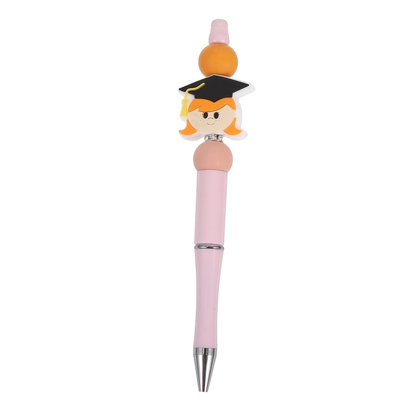 Graduation Beaded Ballpoint Pen 1.0mm Black Ink Smooth Writing Office School - Image 1
