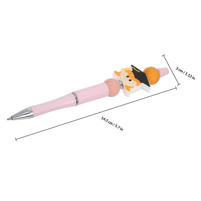 Graduation Beaded Ballpoint Pen 1.0mm Black Ink Smooth Writing Office School - Image 2