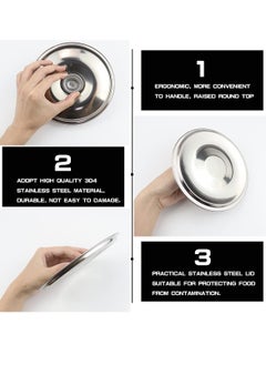 Excefore Stainless Steel Pot Cover, Heavy duty Stainless Steel ss Lid, Universal Lid Pots Pans Replacement Accessories, 6.3IN for Pan Lid Bowl Cover, 16cm  - Image 3
