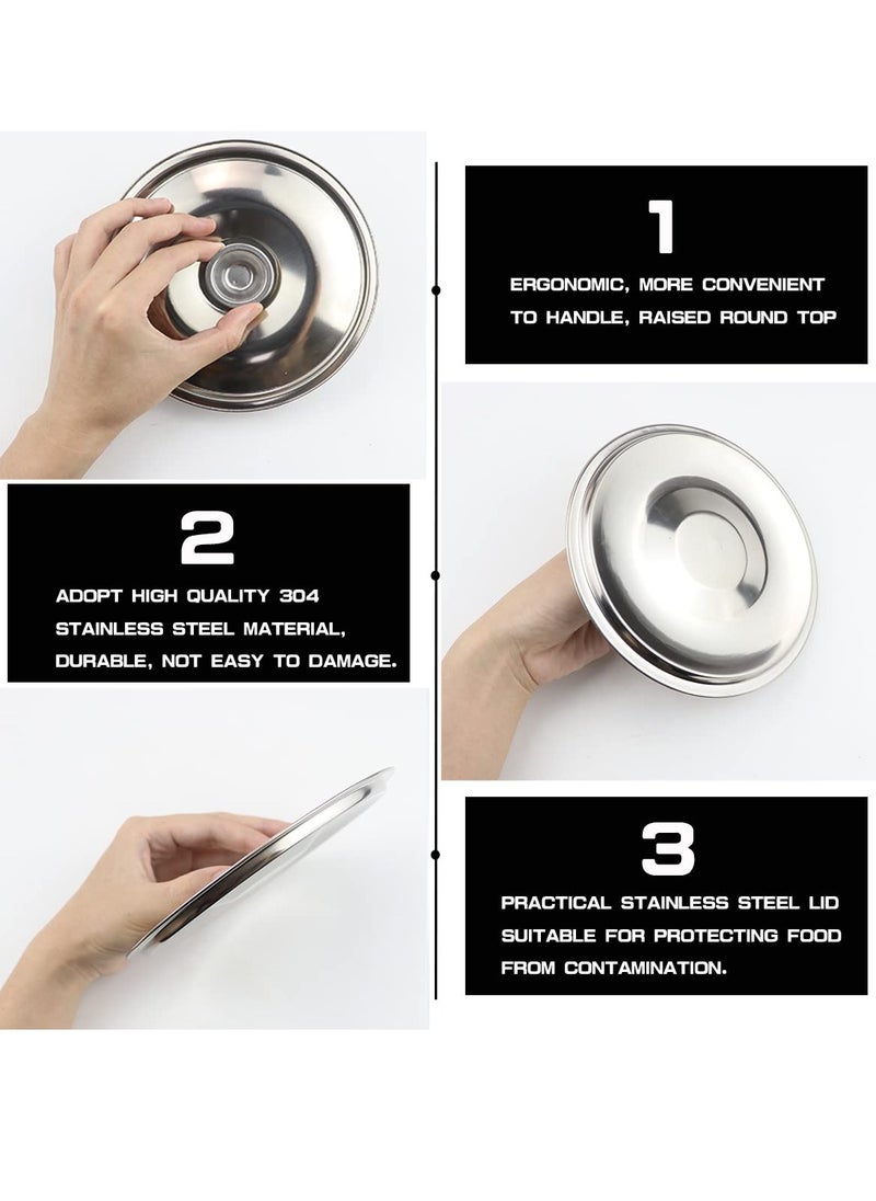 Excefore Stainless Steel Pot Cover, Heavy duty Stainless Steel ss Lid, Universal Lid Pots Pans Replacement Accessories, 6.3IN for Pan Lid Bowl Cover, 16cm  - Image 3