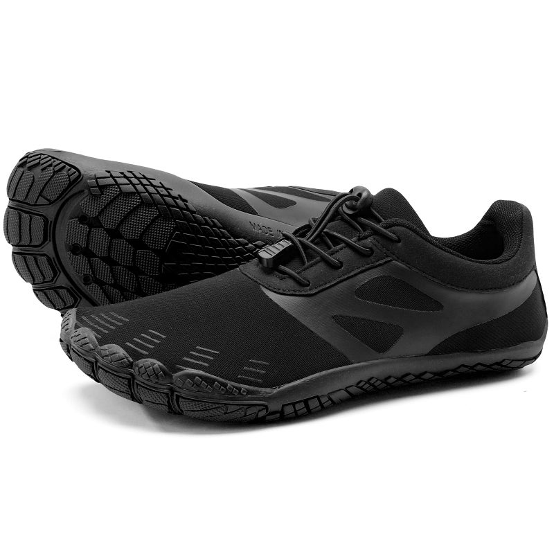 Grand Attack Barefoot Shoes Women Wide Toe Box Zero Drop Wrestling Weightlifting Gym Fitness Shoes Breathable Lightweight All Black Size 657