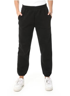 Andora Elastic Waist Fleeced Pants_Black  - Image 1