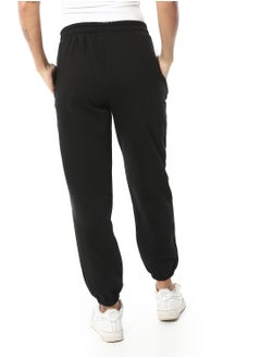 Andora Elastic Waist Fleeced Pants_Black  - Image 3