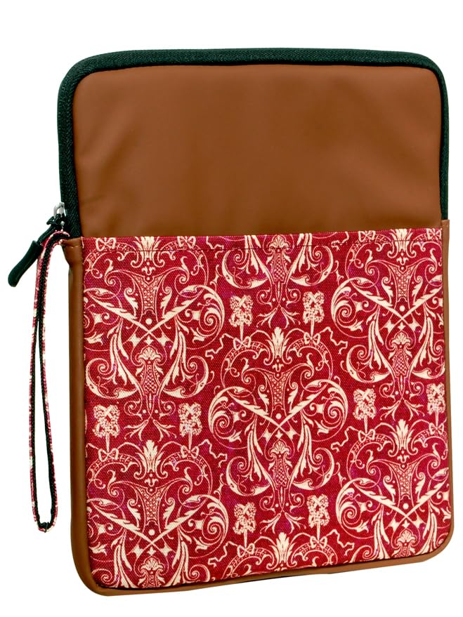 ProElite Tablet Sleeve Case Cover for Upto 11.5" for iPad 10.2/Air 10.9/Pro 11/ Samsung/Lenovo/Galaxy Tab A9 Plus/S8/S9/Realme Pad/Honor Pad X9/Xiaomi Mi pad 7/Redmi Pad/Oneplus Pad, Brown Filigree - Image 1