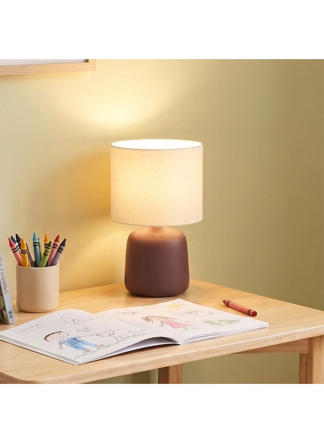 DANUBE HOME Ceramic Table Lamp Dark Brown - 35Cm for Bedroom - Image 5