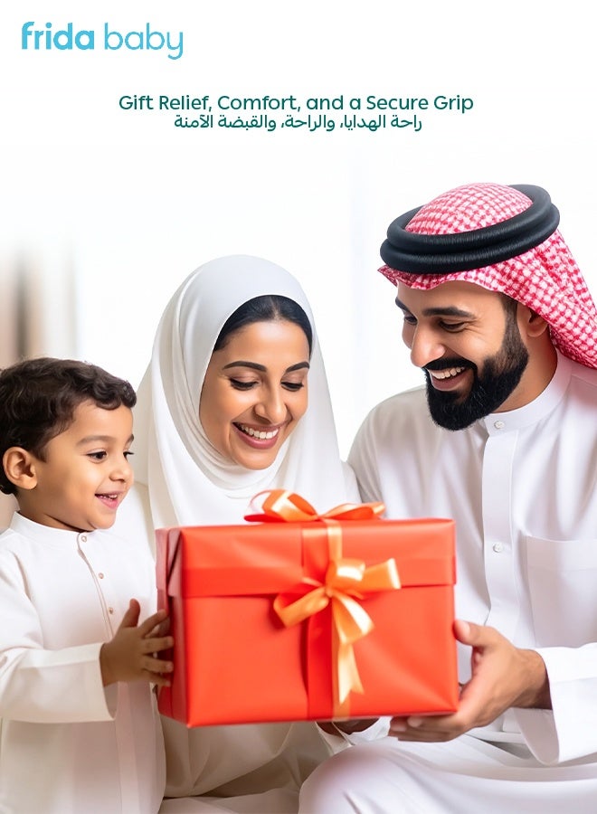 فريدا بيبي عضاضة الأطفال جِت-أ-جريب - لعبة تسنين سيليكونية ٣ في ١، تصميم سهل الإمساك، خالية من المواد الضارة، ملمس مهدئ للثة، تخفف آلام التسنين، ضرورية للأطفال من عمر ٣ أشهر فأكثر - Image 5