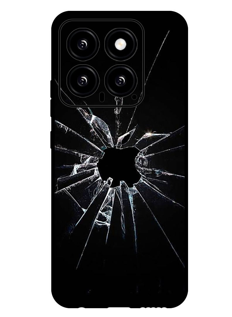 Theodor Protective Case Anti Scratch Shock Proof Bumper Cover For Xiaomi 14 Cracked Glass Apple Logo - Image 1