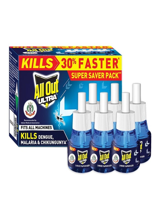 All Out Ultra Mosquito Repellant Liquid Refill, Pack of 6 - Image 1