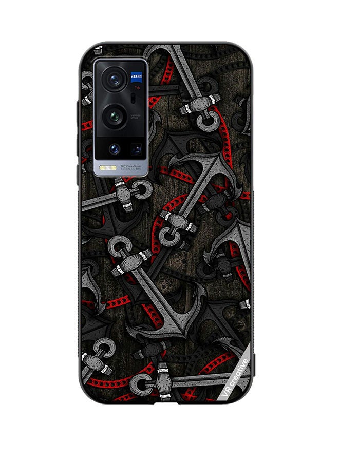 VR CREATIVE Protective Case Cover For Vivo X60 Pro Plus Anchor Leggings Design Multicolour - Image 1