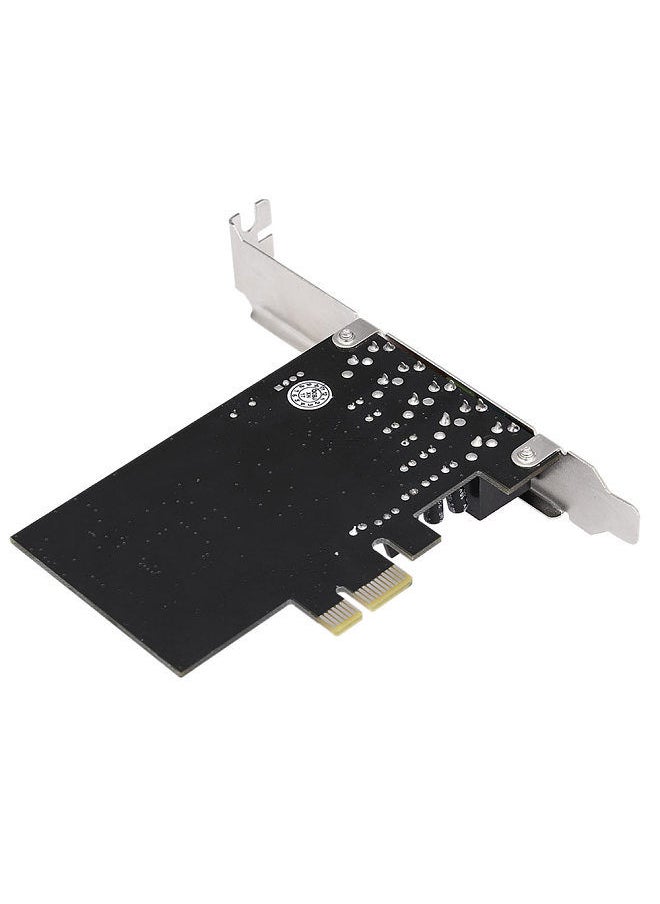 PCI-E Express Expansion Card 5.1 Sound 5 Port Sound Card Stereo Surround Sound Card for Desktop Black