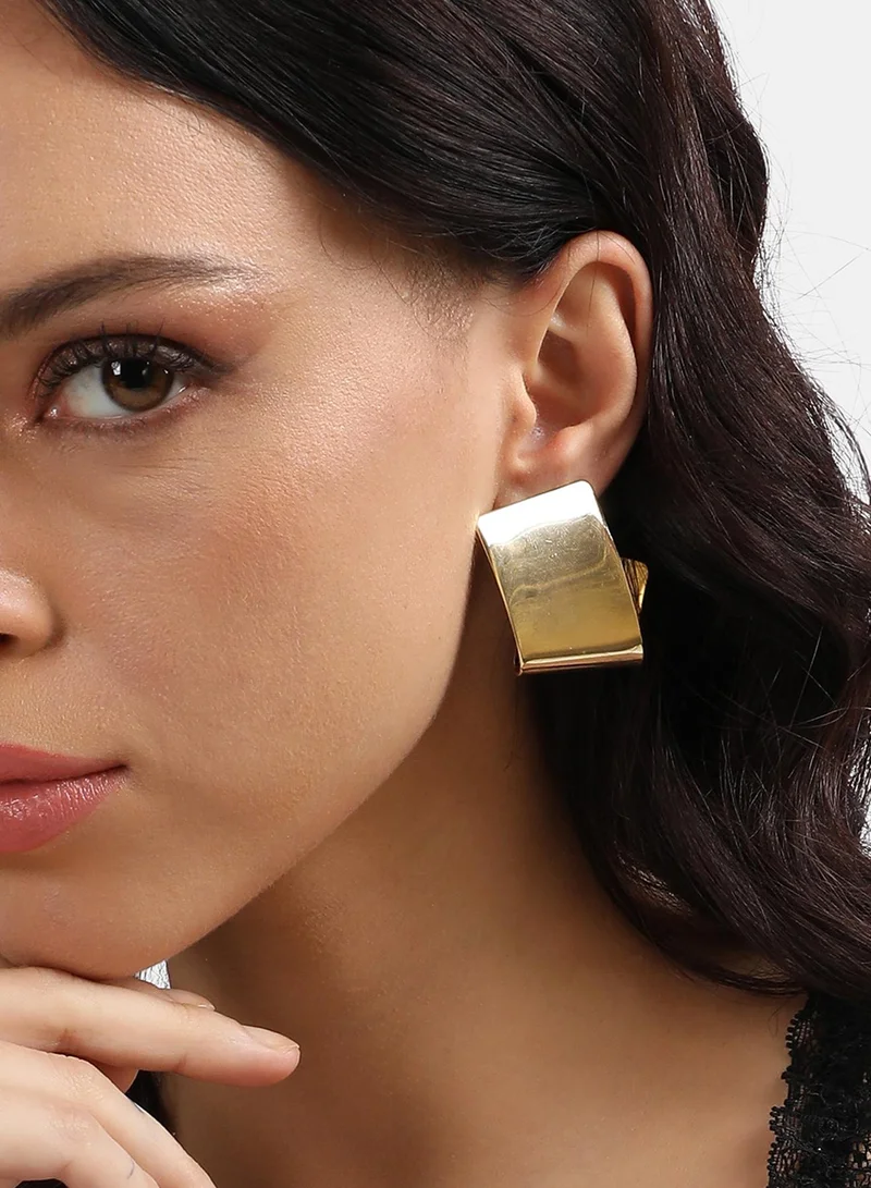 سوهي أقراط متدلية غير متساوية - ذهبية