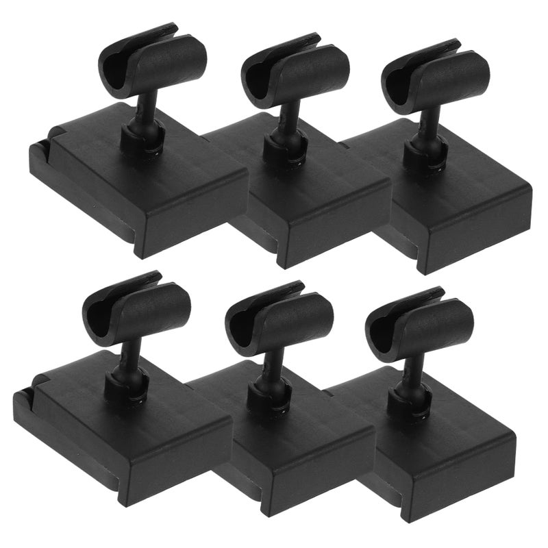 6 Pcs Adjustable Desktop Microphone Stand Clamp Black For Recording Broadcasting Events - Image 2