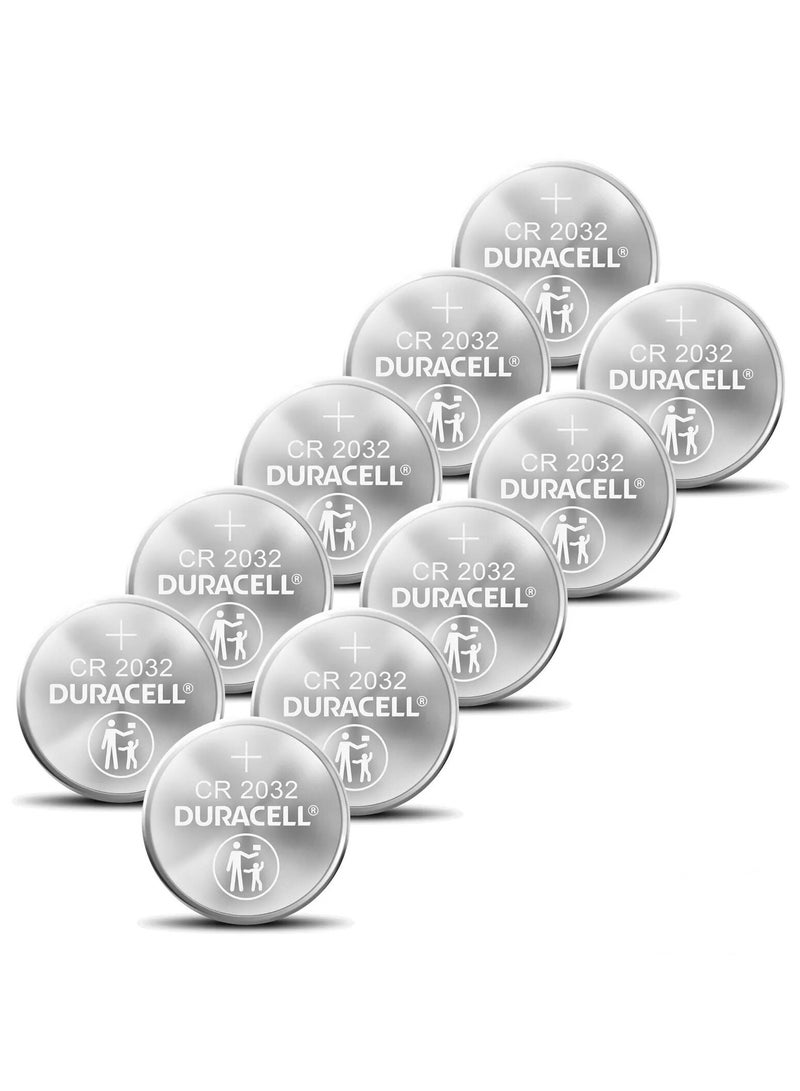 Duracell 10-Pieces Duracell CR2032 Lithium 3V Batteries