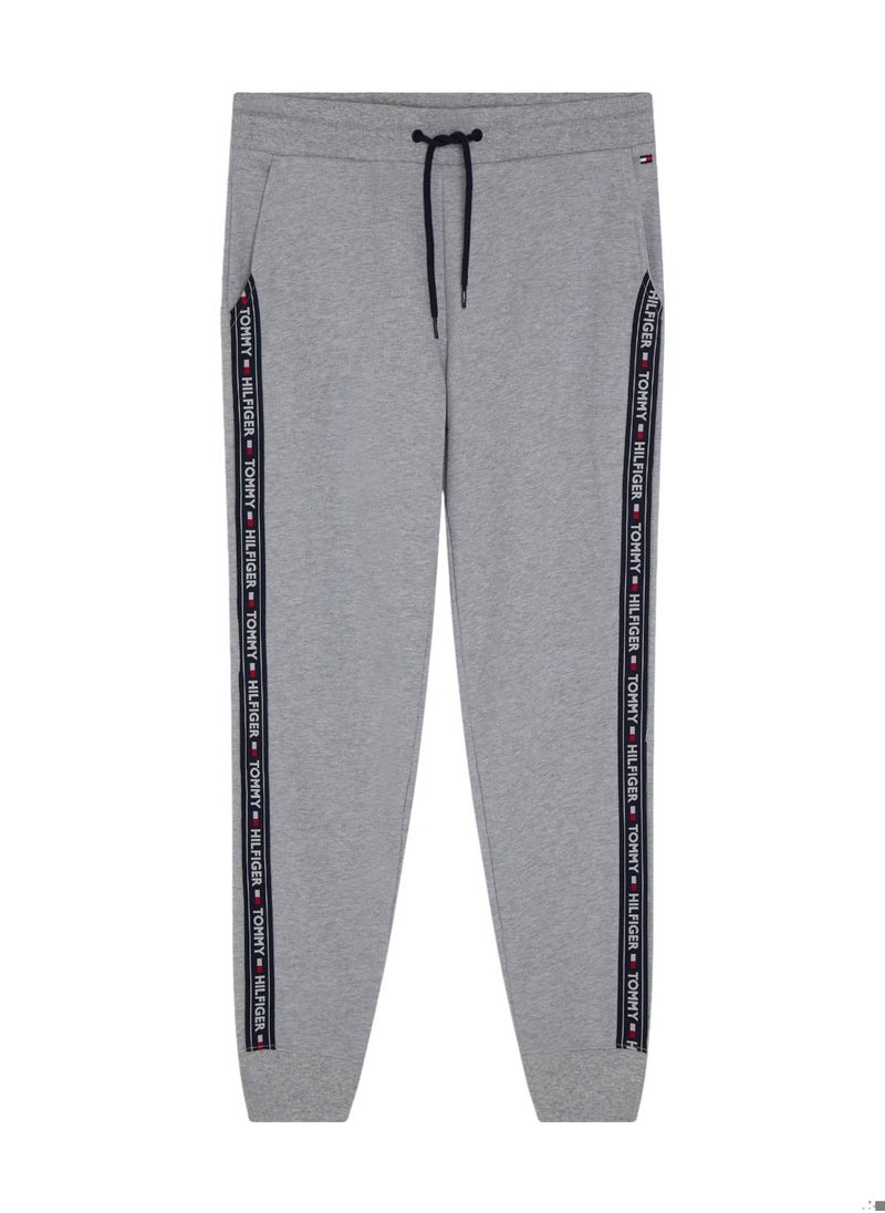 TOMMY JEANS - Men's Lounge Track Pants - Cotton, Grey - Image 1