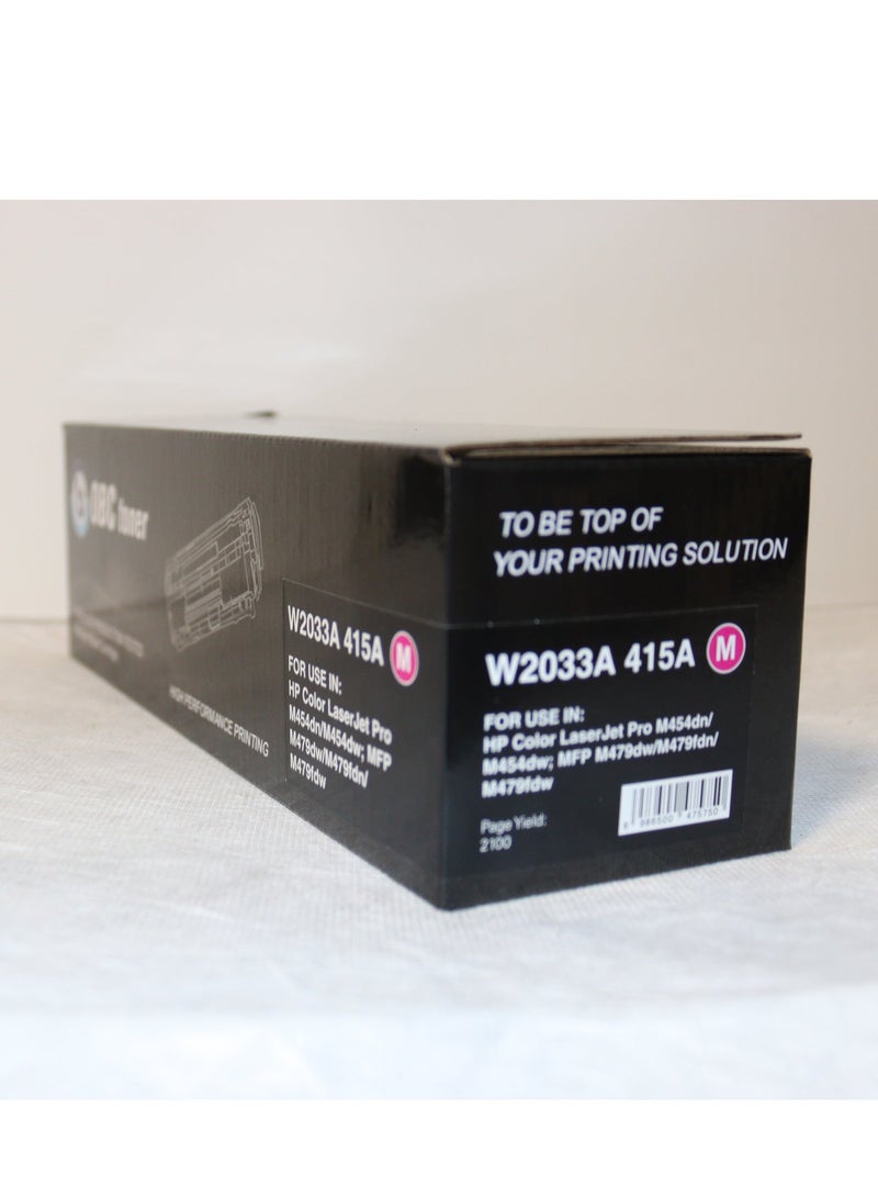 OBC-compatible Magenta Laser Toner Cartridge Replacement for HP CF413A / Cartridge 046. Prints up to 2300 pages in professional color quality. - Image 2