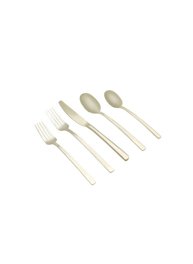 Cambridge Silversmiths Beacon Champagne Satin 20 Piece Flatware Set Service For 4 Silver - Image 1