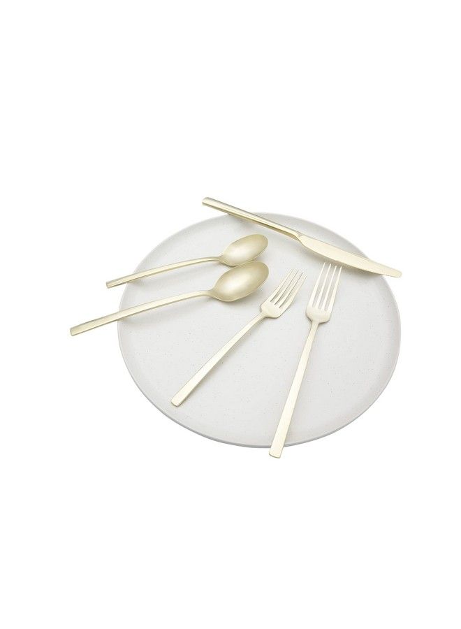 Cambridge Silversmiths Beacon Champagne Satin 20 Piece Flatware Set Service For 4 Silver - Image 5