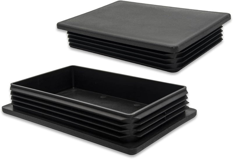 Flyshop 4 Pieces 100 x 150mm Rectangular Plastic Plugs, Durable Pipe Plugs, Hole Plugs, Chair Gliders, Tube Inserts End Caps, Floor Protectors, Protective Caps for Chair Leg and Pipe, Black - Image 5