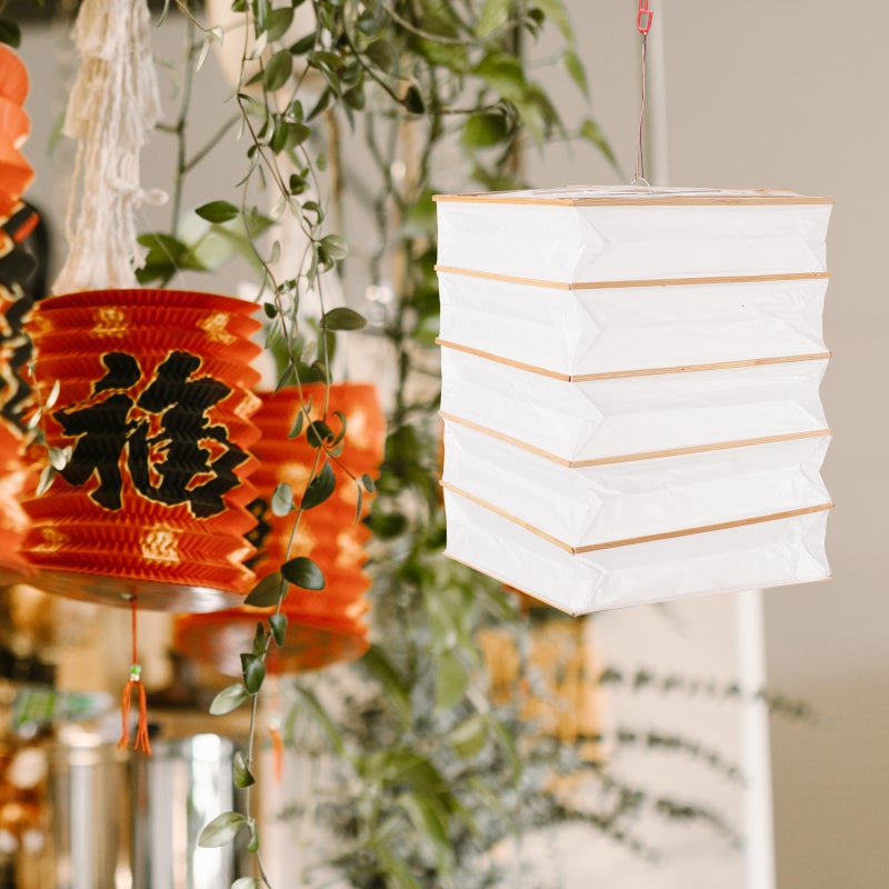 2pcs Color Paper Lampshade Household Foldable Lampshade Ceiling Decorative Lamp Cover - Image 3