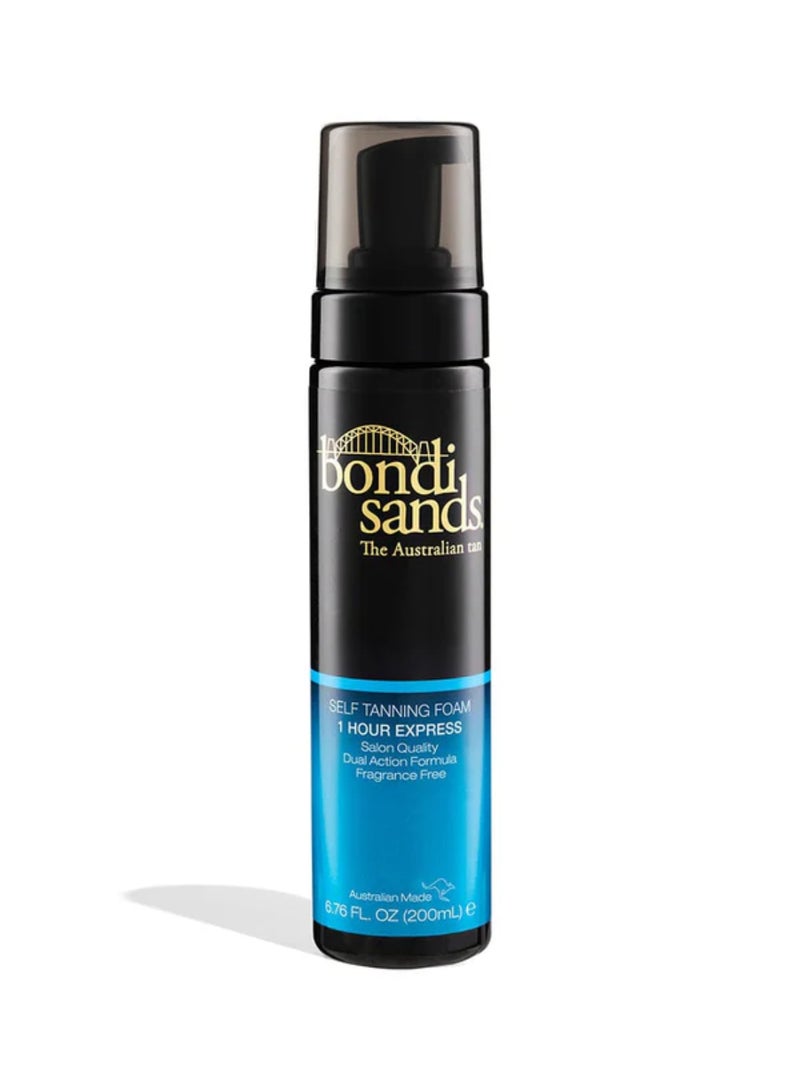 BONDI SANDS 1-Hour Express Self Tanning Foam for a Quick Tan - Develops a Natural Glow in Just 60 Minutes, Customizable Results Based on Duration (200 ml) - Image 1