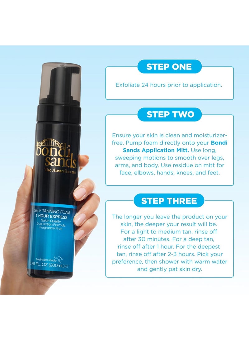 BONDI SANDS 1-Hour Express Self Tanning Foam for a Quick Tan - Develops a Natural Glow in Just 60 Minutes, Customizable Results Based on Duration (200 ml) - Image 5