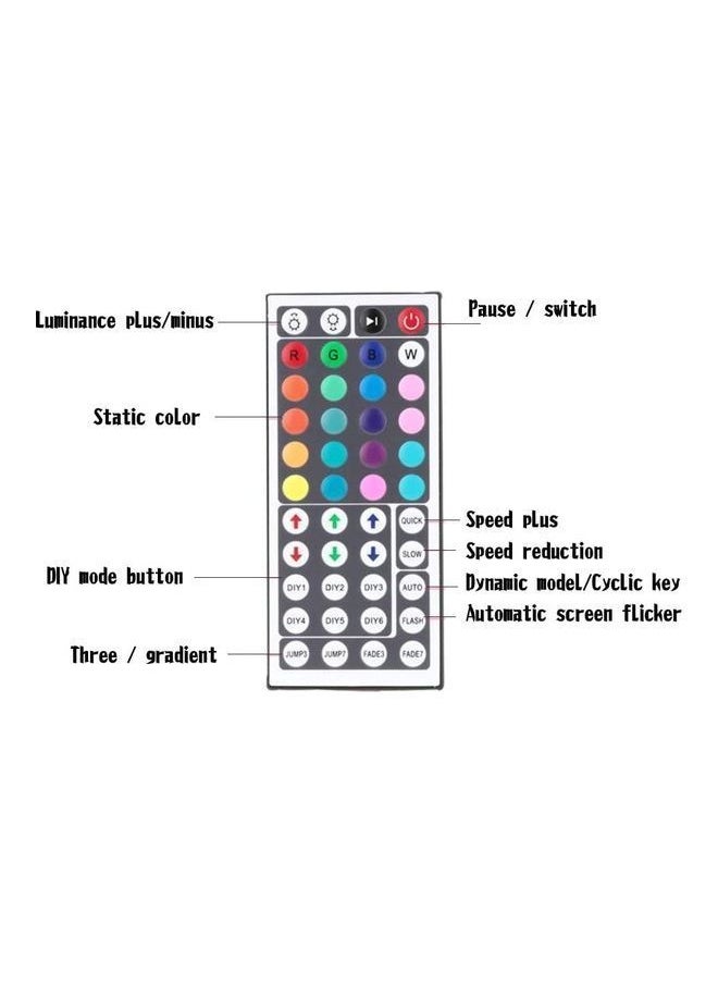 NIBEMINENT 10M 5050 RGB WiFi LED Soft Light Strip Kit With Remote Wireless Controller Brown  - Image 2