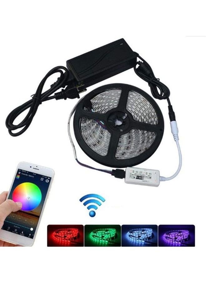 NIBEMINENT 10M 5050 RGB WiFi LED Soft Light Strip Kit With Remote Wireless Controller Brown  - Image 4