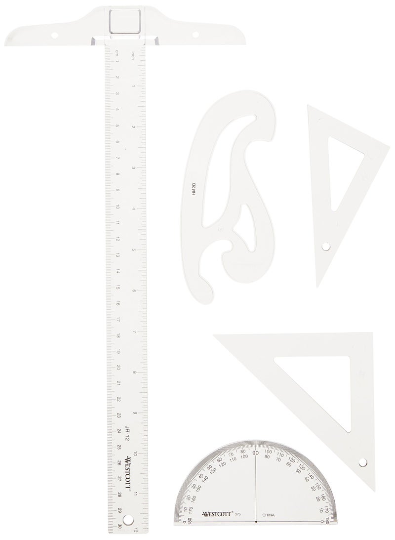 Westcott Drafting Set, Clear, SK-52 - Image 3