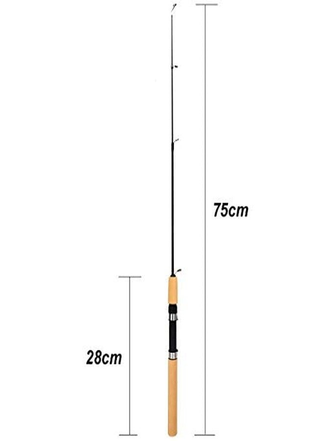 AUF Portable Ice Fishing Rod Fish Shrimp Fishing Tackle Pole Winter Rod 75cm - Image 3