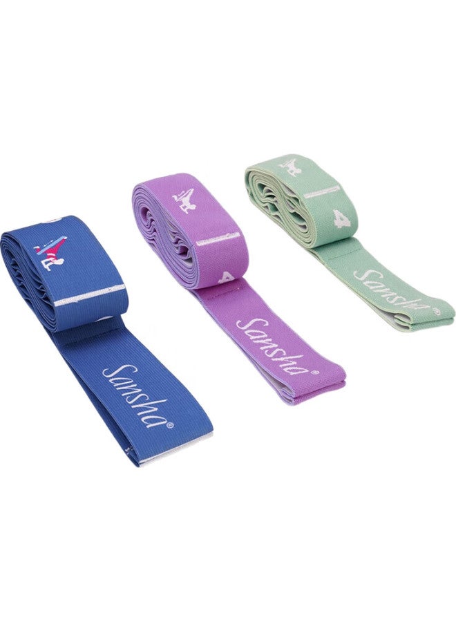 Sansha Children'S Dance Elastic Band, Numbered Grid Resistance Band, Ballet Practice And Yoga Stretching Band For Adults, Long Spring Flower - Image 2