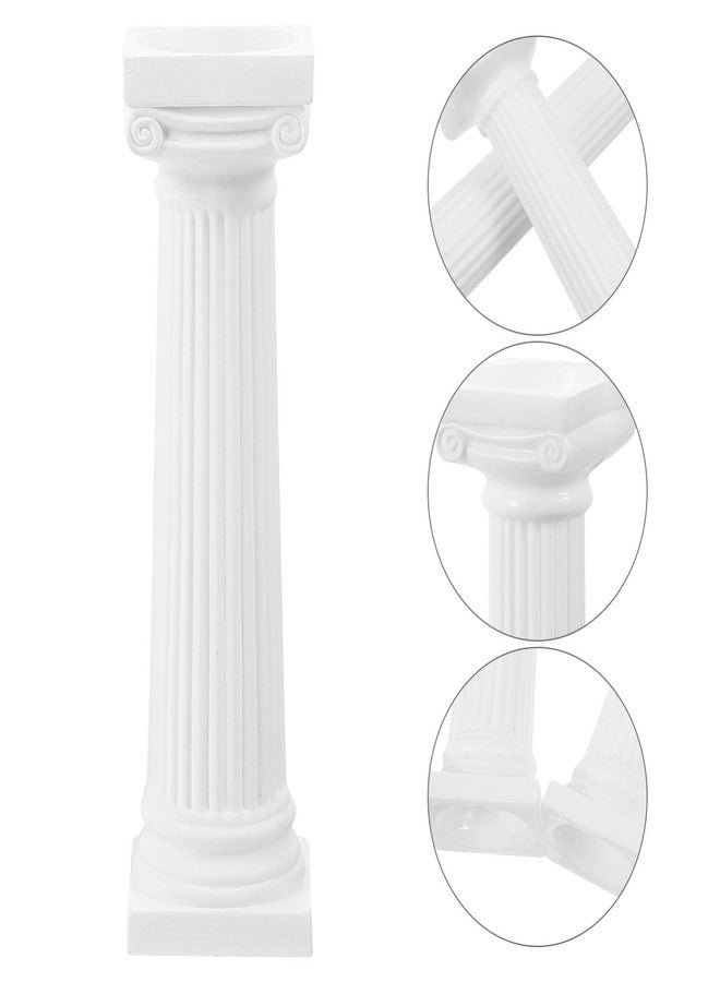 Yardenfun Mini Roman Column Statue 4.92 Inch White Decorative Pillar for Dollhouse Accessories Home Decor Wedding Party Centerpieces - Image 4